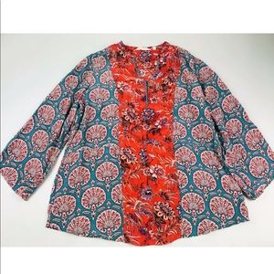 Soft Surroundings Sweetwater Tunic Top SZ S Boho0